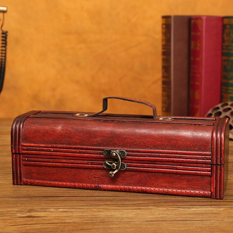 Europäische Designs Robuste Holz-Weinpräsentationsbox mit weicher Auskleidung für Weinliebhaber und Sammler Aufbewahrungslösung