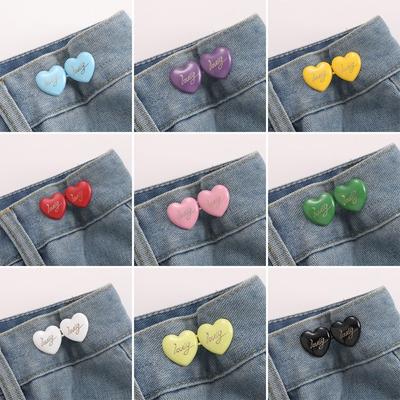 Detachable Waist Adjustable Waist Buckle Love Button Tighten Waist Button  Clothing Buckles