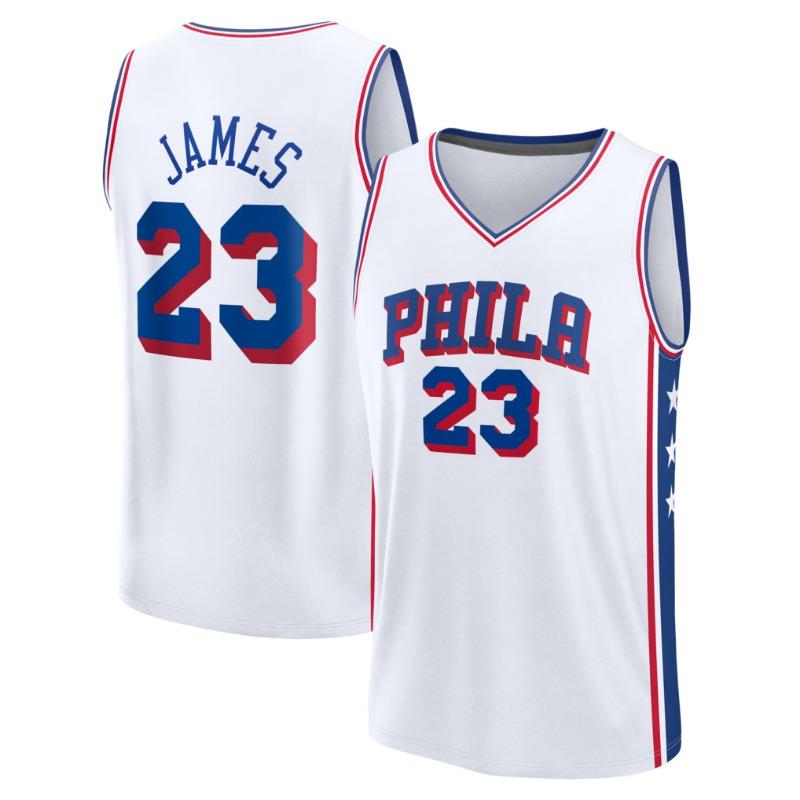2026 Νέα Ανδρικό Γυναικείο Sixers James 23 Αμάνικο Μπασκετικό Φανελάκι, Y2K Αθλητικό Fan Streetwear, Φαρδύ Αμάνικο Γρήγορου Στεγνώματος Διχτυωτό Μπλουζάκι