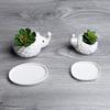 Succulent Ceramic Flower Pot, Gardening Creative Flower Pot With Tray, Korean Office Desktop Potted Ceramic Crafts