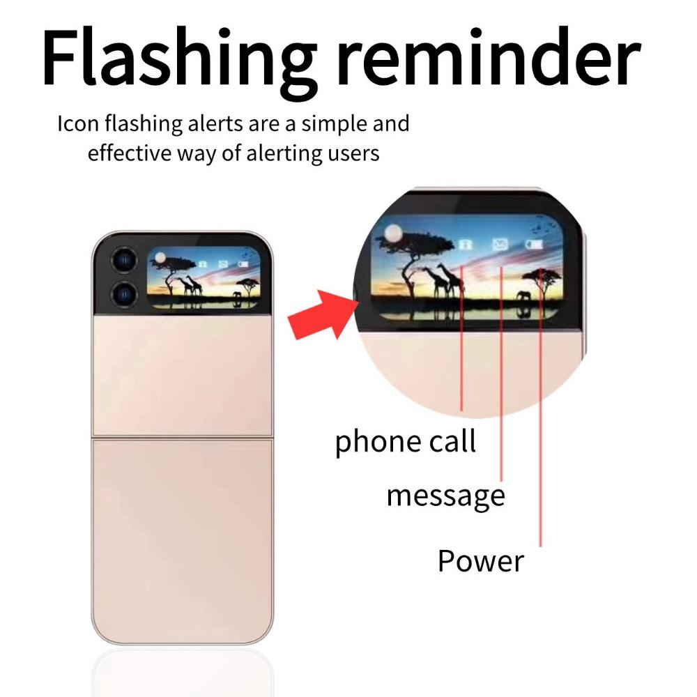 Skládací telefon Mini Skládací Vyklápěcí Telefon Tlačítko pro Starší Osoby 2G Funkční Stroj Personalizovaný Náhradní Stroj