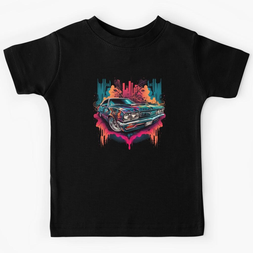 Classic Car Stylized Graffiti Art - 15 Kids T-Shirt 170