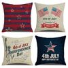 Linen Date Letter Flag Pillow Cover Car Pillow Office Nap Pillow