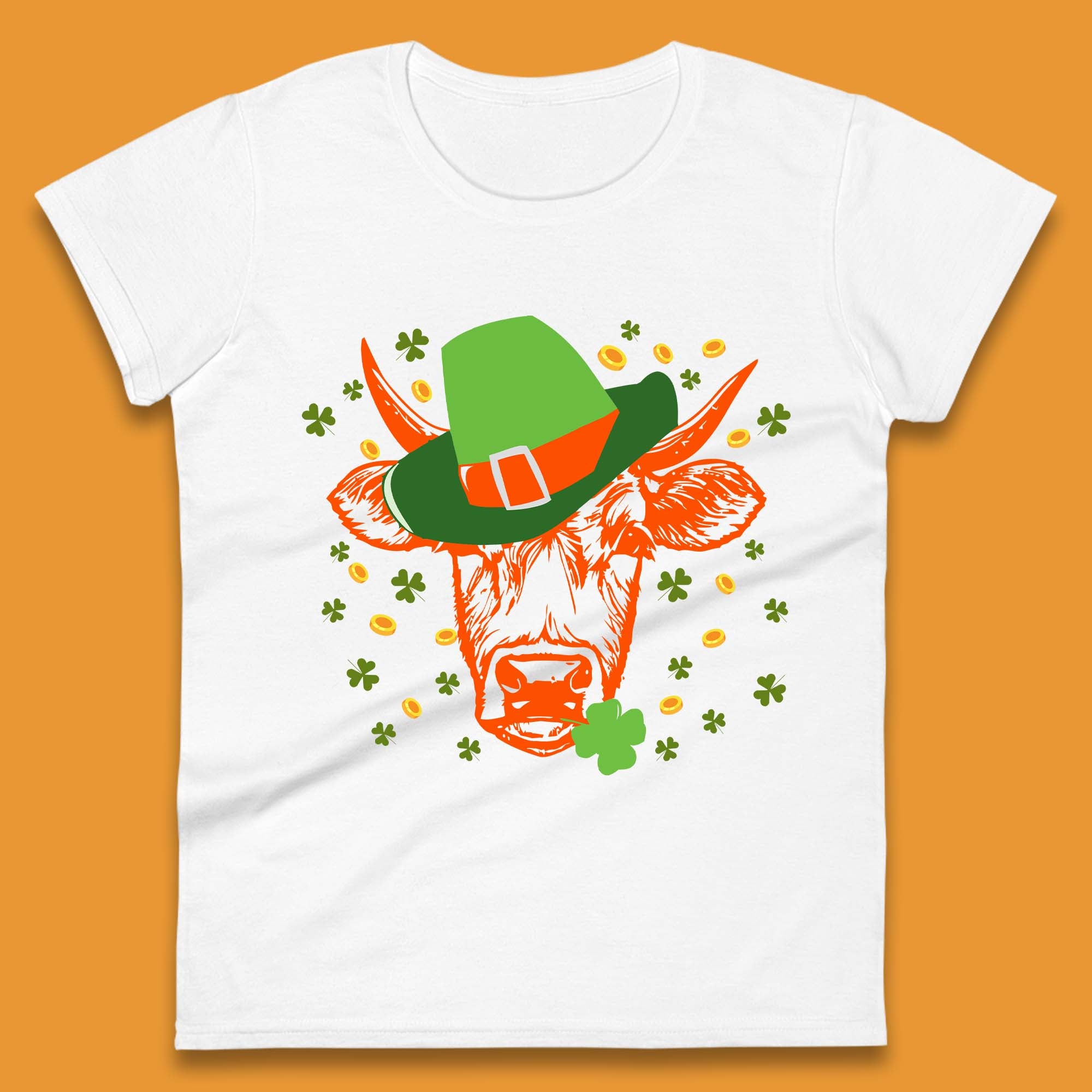 

St Patrick s Cow Womens T-Shirt Mens Tops Tees Unisex L
