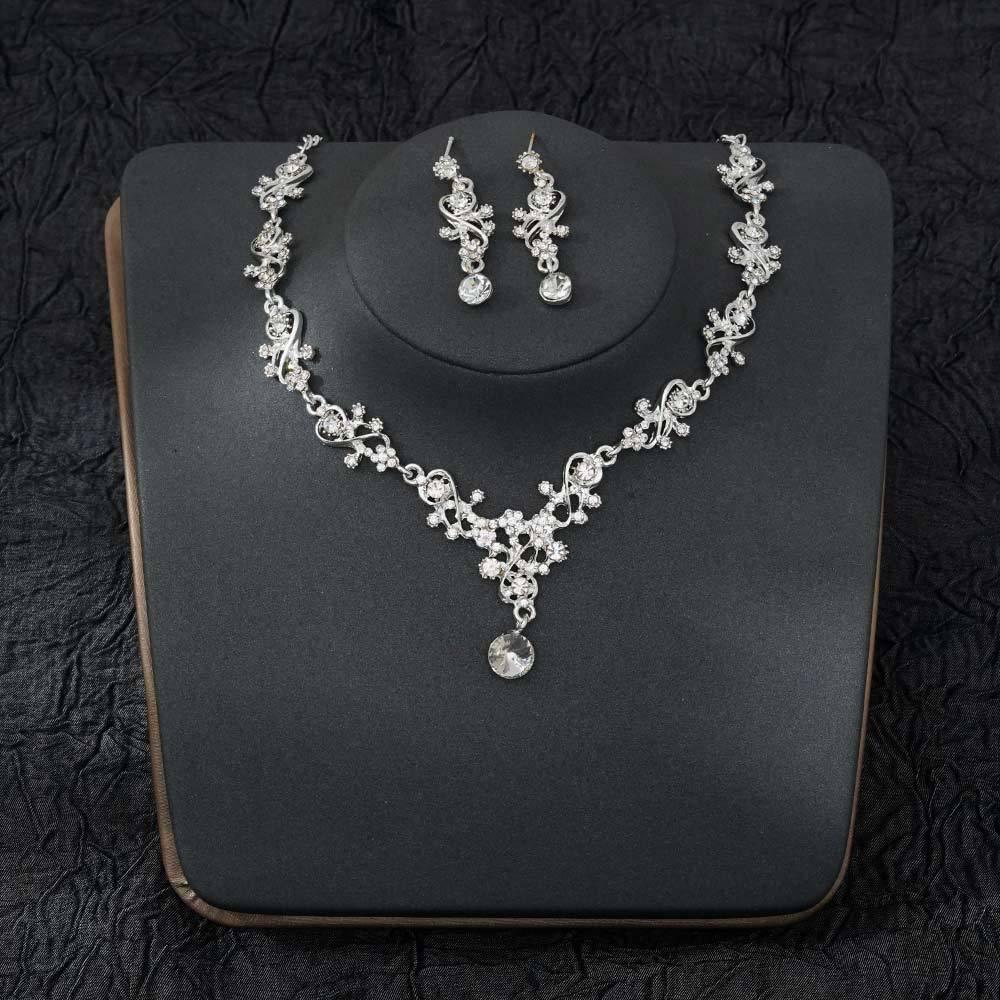 

Bride Jewelry Set: Necklace & Earrings for Wedding or Party