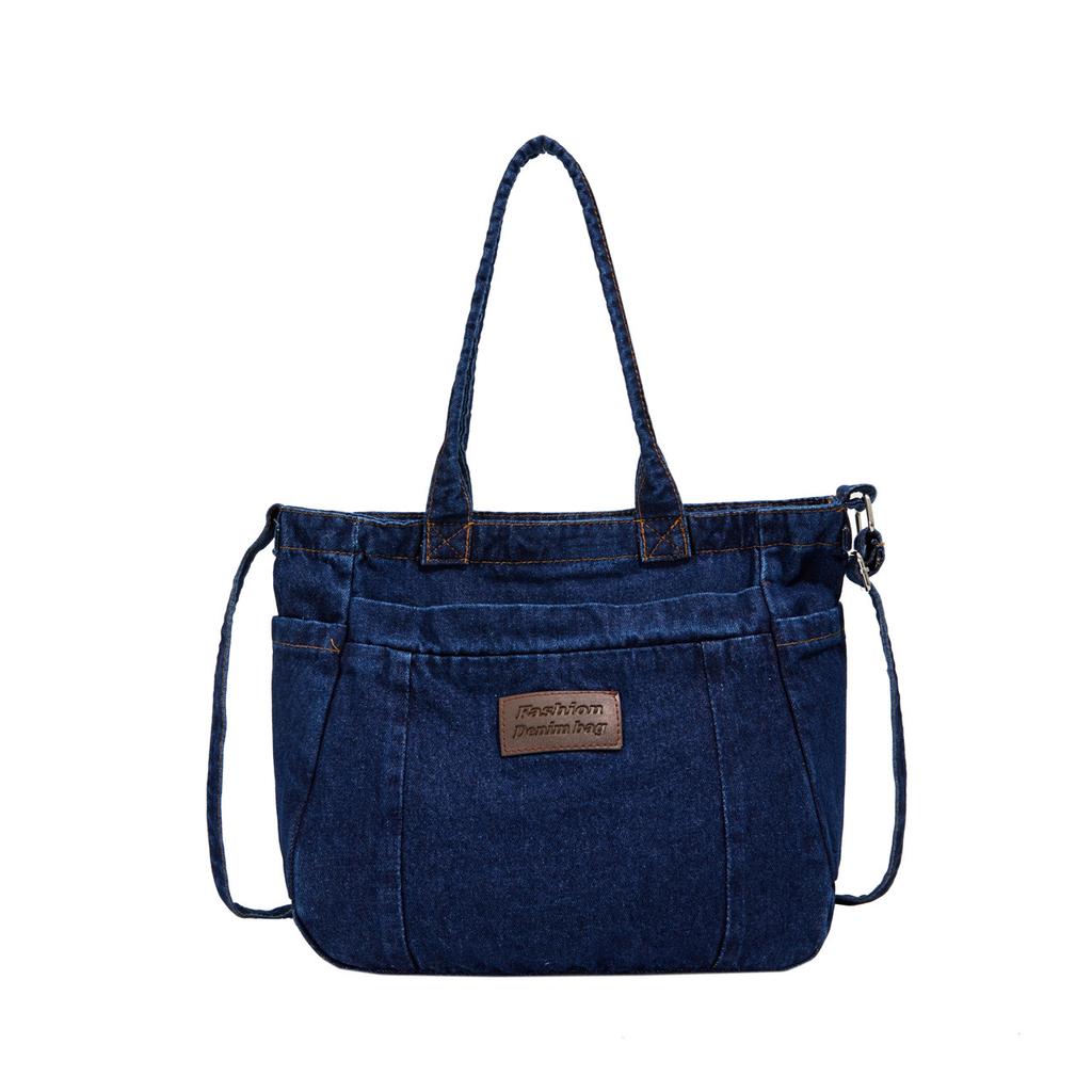 Retro Denim Women's Durable Shoulder Bags Commute Ladies Handbags Girls Book Tote Casual Travel Portable Female Crossbody Bag