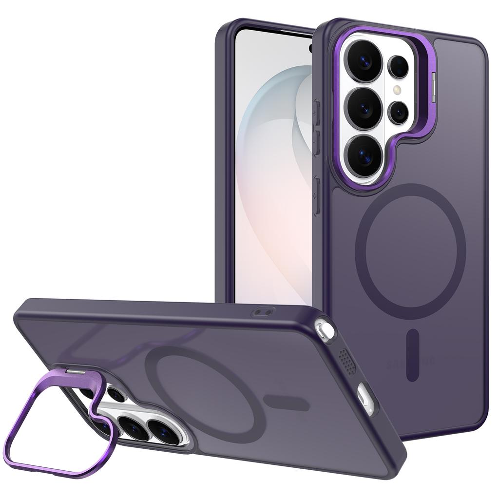 Lens Bracket Magnetic Matte Clear Case For Samsung Galaxy S26 S2 S24 S23 Ultra Plus S24FE A6 A36 A16 For  Cover