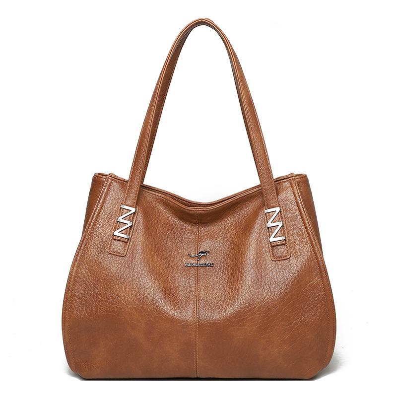 Retro High-Capacity Women's Soft Shoulder Tote Bag