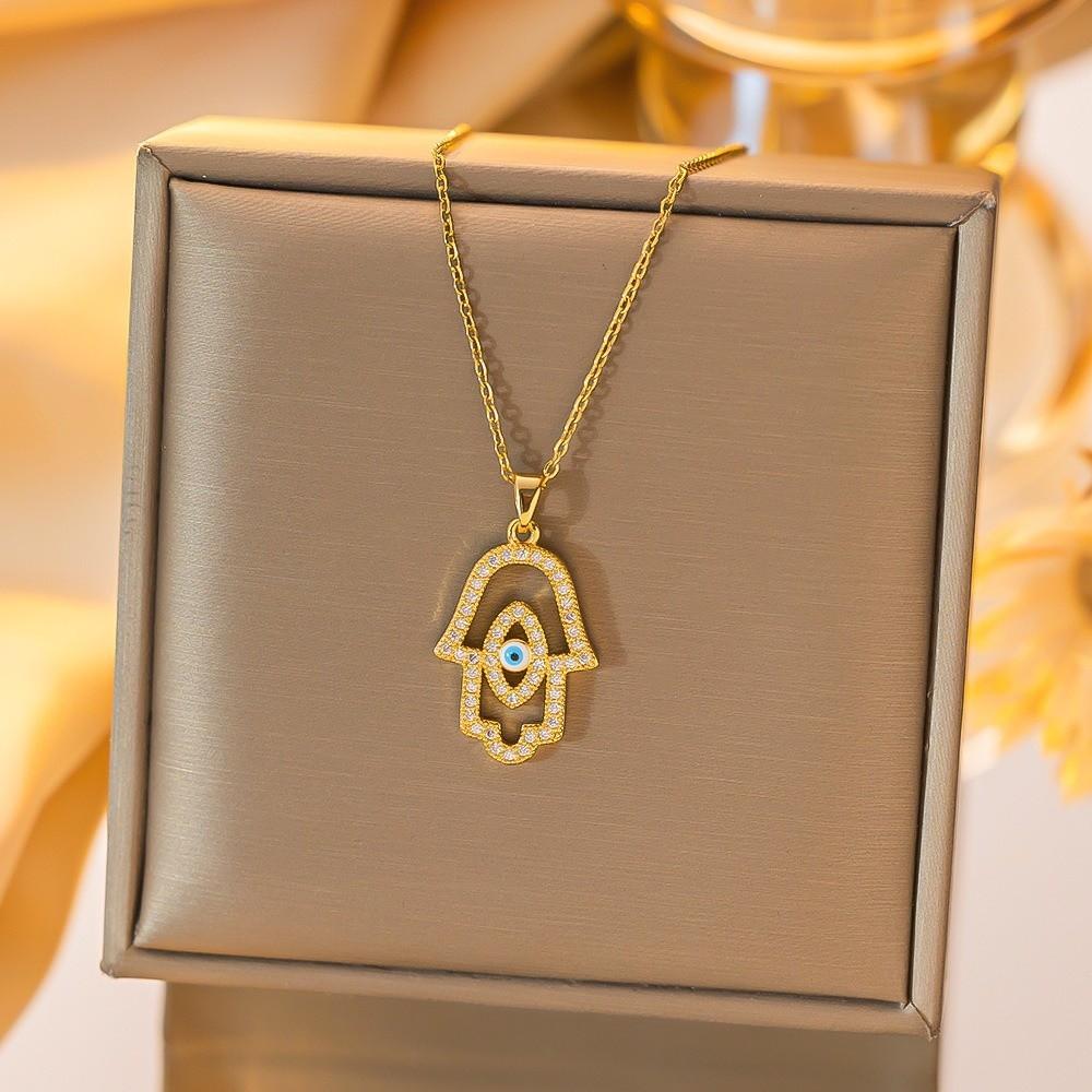 Pendant Glaze Luxury Necklace Pleated Devil's Eye Banquet Clothes Neck Chain  Party Favors