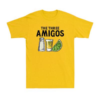 The Three Amigos Funny Lime Salt Tequila Drinking Cinco De Mayo Men's T-Shirt