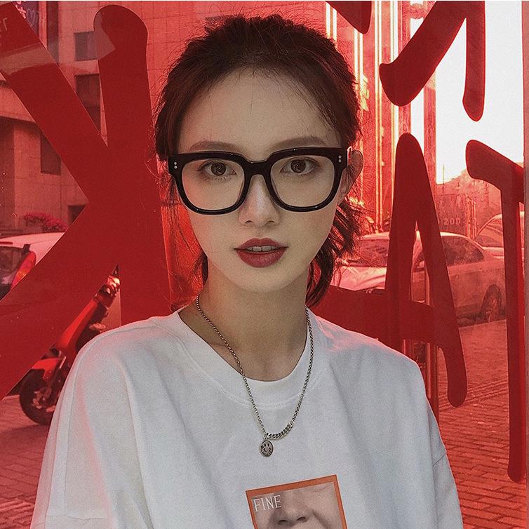 Classic Rivets Myopia Glasses Anne -1 to -6.0 Degrees Black Frame Unisex Vision Correction Glasses