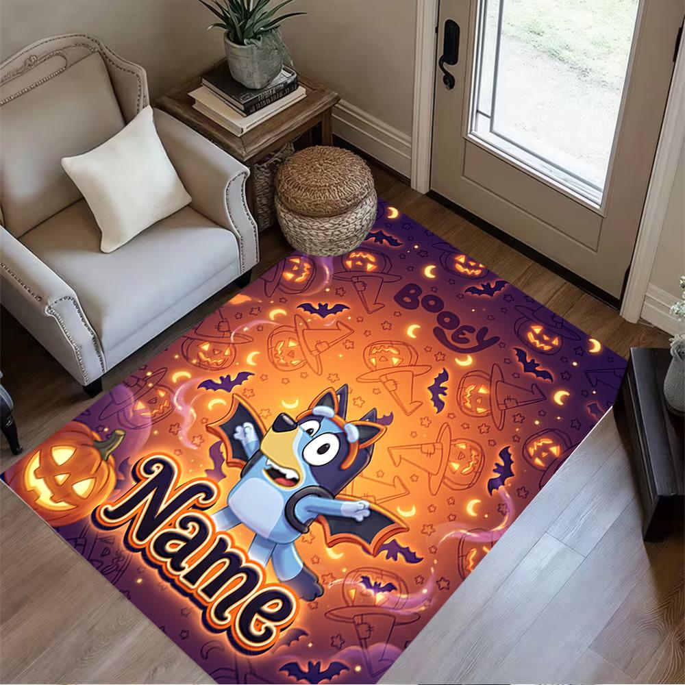 Halloween Party Invitation Personalized Text Floor Rug Office Rug Perfect for Game Room Dining Room Decorate Room Entryway Antislip Carpet