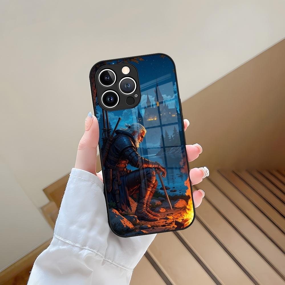 Etui na telefon Szkło hartowane Dla IPhone 13 17 15 16 14 12 11 Pro Max Plus Mini XR XS SE2020 Coque The W-Witcher Wiedzmin