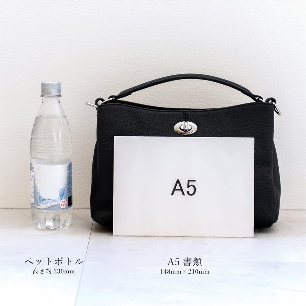 VITAFELICE Genuine Leather Handbag for 3-Space 2-Way Women, Sib-80012n (Ash Gray)