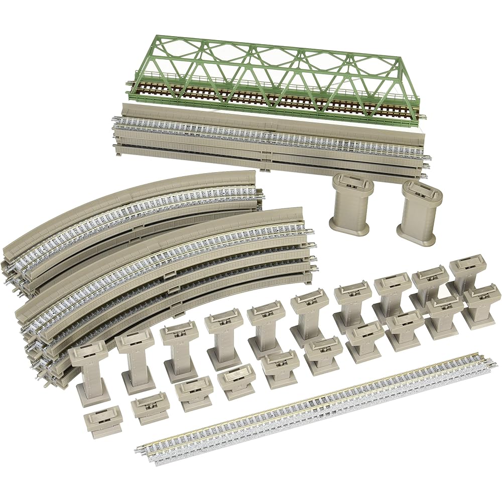 TOMIX N Gauge Rail Set, Overpass Set, C Pattern 91027, Model Railroad Rail Set