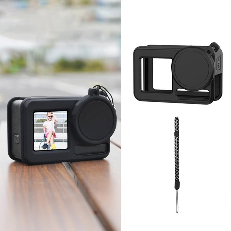 Flexible Silicone Cover for Action 5Pro Camera AntiScratch, Shockproof Design Case Lens Protections with Lanyard