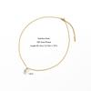 YF5244 Waterproof Jewelry 18K Gold PVD Water Drop Oval 5A Zirconia Zircon CZ Pendant Minimalist Stainless Steel Tassel Necklace