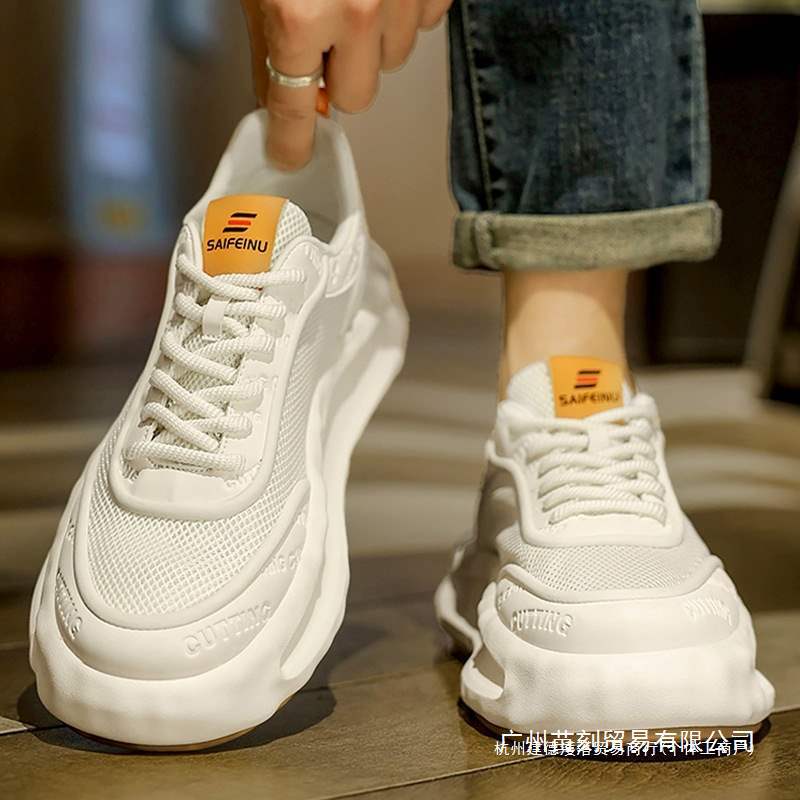Mesh shoes summer mesh breathable thin heightening sports dad shoes