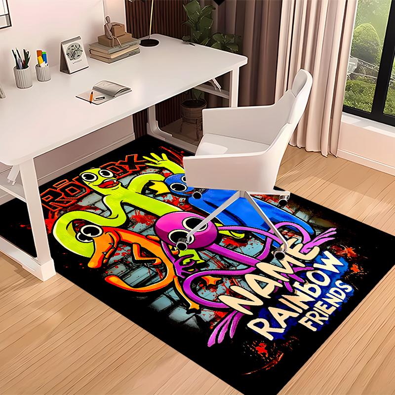 Custom personalization Rainbow Friends Print Area Rug - Soft, Washable Non-Slip Indoor Mat,Living Room,Home&Office Decorative Rug