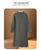 Hepburn Style Women's Double-Faced Wool Coat - Mid-Length, Loose Fit, Autumn/Winter Korean Suit Collar