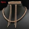 Water Diamond Bridal Jewelry Set With Necklace Earrings Bracelet And Ring For Weddings
