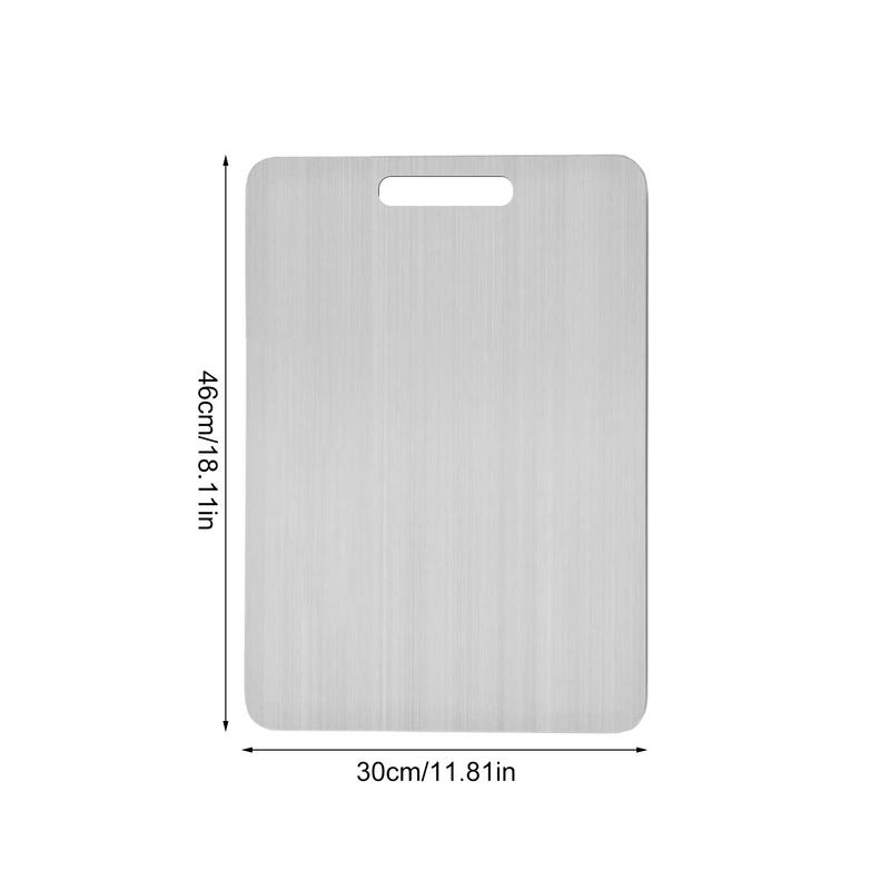 Thick Titanium Cutting Boards for Kitchen Stainless Steel Cooking Boards Double-Sided Food Grade Cutting Board for Home Kitchen
