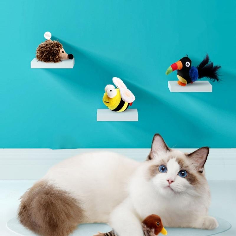 Figurine Artificial Automatic Chirping Bird Toy Battery Powerful Kid Children Toy for Indoor Felines Friend