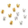 100pcs Metal Open Crimp Beads Covers End Beads Stopper Spacer Beads for DIY Bracelet Jewelry Making Findings Components Supplies
