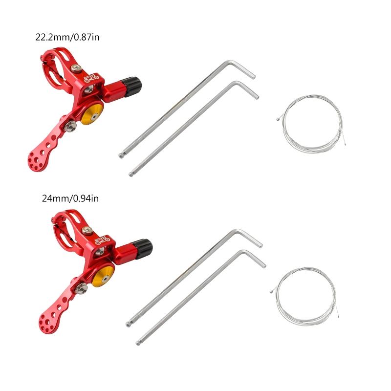 Alloy Dropper Post Lever for Seatpost Adjustment Telescopic Shifter Tightly Fix for Mountain Bicycle 22.2/24mm Handlebar