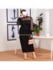 Plus-Size Women's Mesh Panel Skirt
