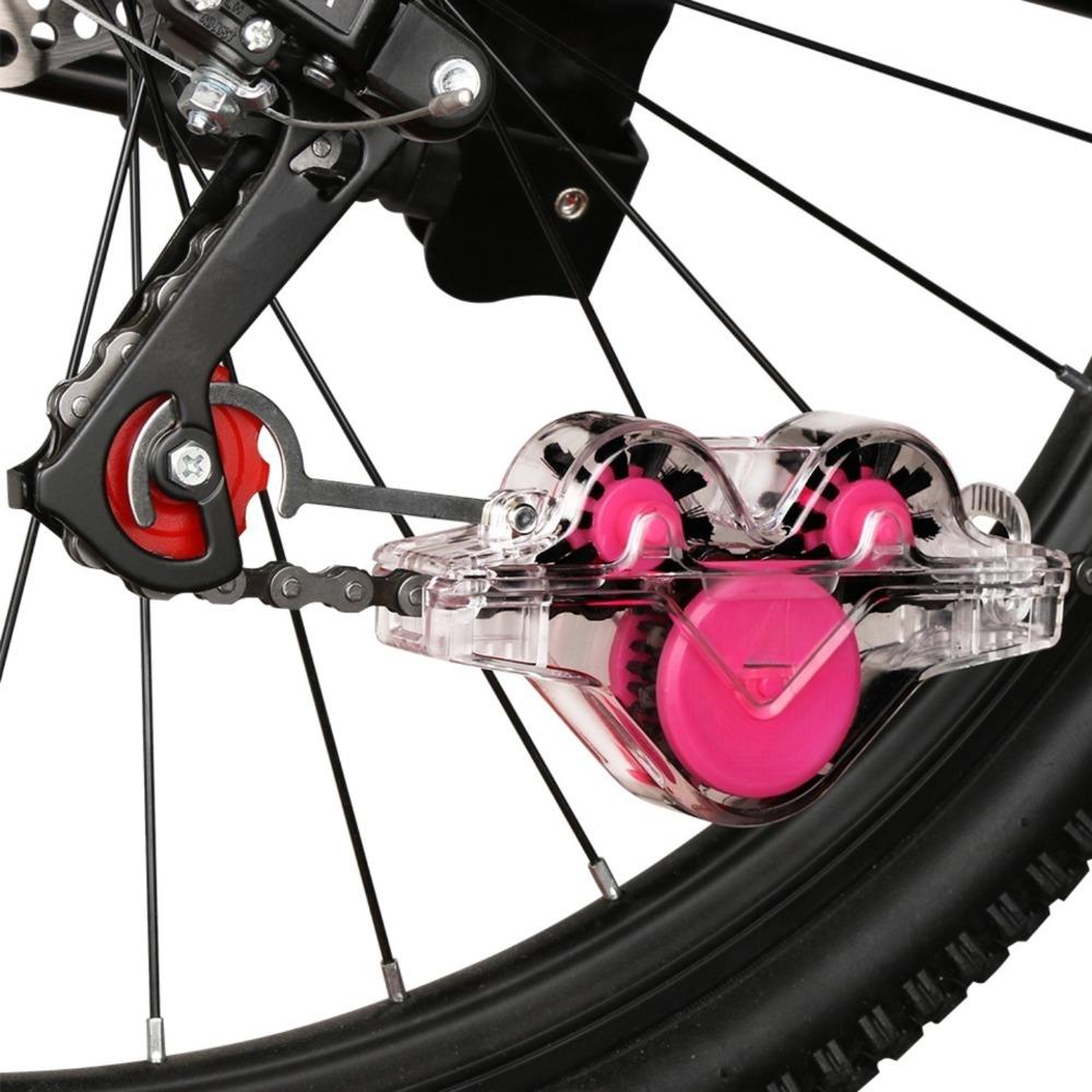 Bicycle Chain Cleaner All-Round Brushes Portable Closed Recycling Bike Chain Washer No Disassembly Chain Cleaning Tool for Road