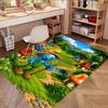 Blue Smurfs Print Rug, Washable Floor Carpet, For Entryway Dorm Laundry Room Office Study, Home Decor Birthday Christmas Gift