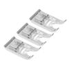 3Pcs Zigzag Foot Stainless Steel Multifunctional Universal Lightweight Durable Sewing Machine Presser Foot for Home