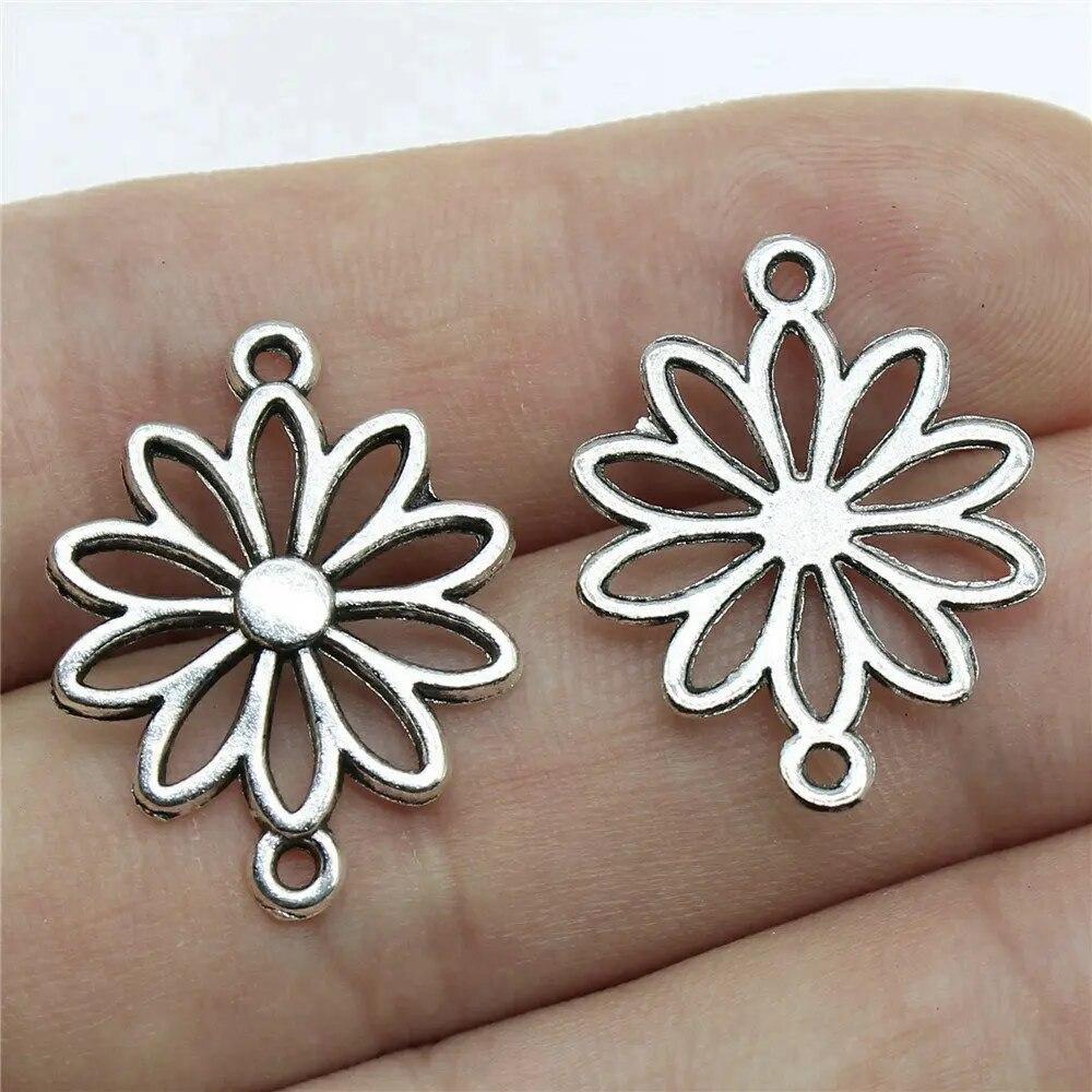 Flower Plaque Connector Components Pendant Diy Jewelry Pendants
