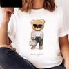 Women's Casual Bear Print Short Sleeve T-shirts Print Summer and Spring Fashion Y2K Top