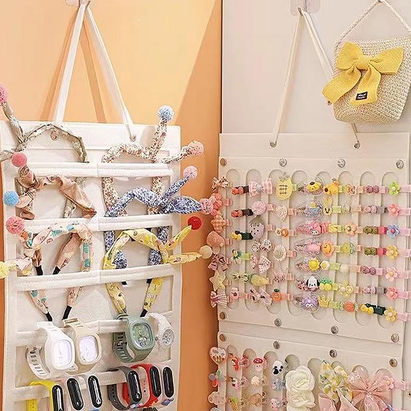 Haarschleifen-Organizer zum Aufhängen an der Wand, großer Kopfbandhalter, Haarspangen-Aufbewahrungsbügel, platzsparendes Accessoire für Mädchenzimmer