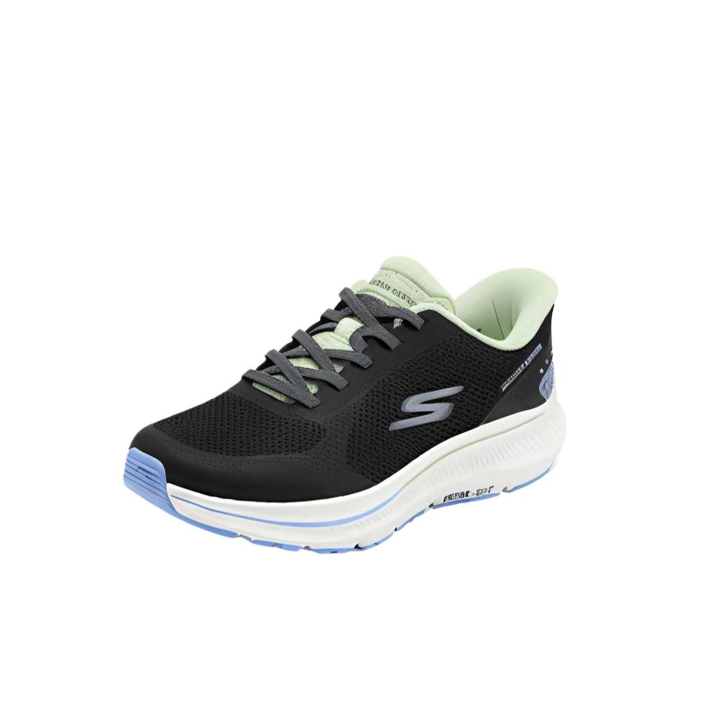 Skechers Go Run Consistent 2.0 Comfortable Fashionable Simple Versatile Mesh Breathable Low-Top Running Shoes Women Sneakers Black 128619-BKMN