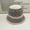 Sweet Double Spell New Knitted Hat Women's Summer Fashion Show Washbasin Hat Travel Shopping Breathable Bucket Hat