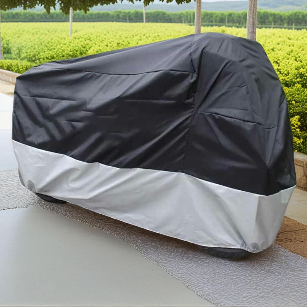 Motorcycle Cover Heavy Duty Lightweight Waterproof Cover All Season Windproof Storage Protector With Lock-Holes For Garage