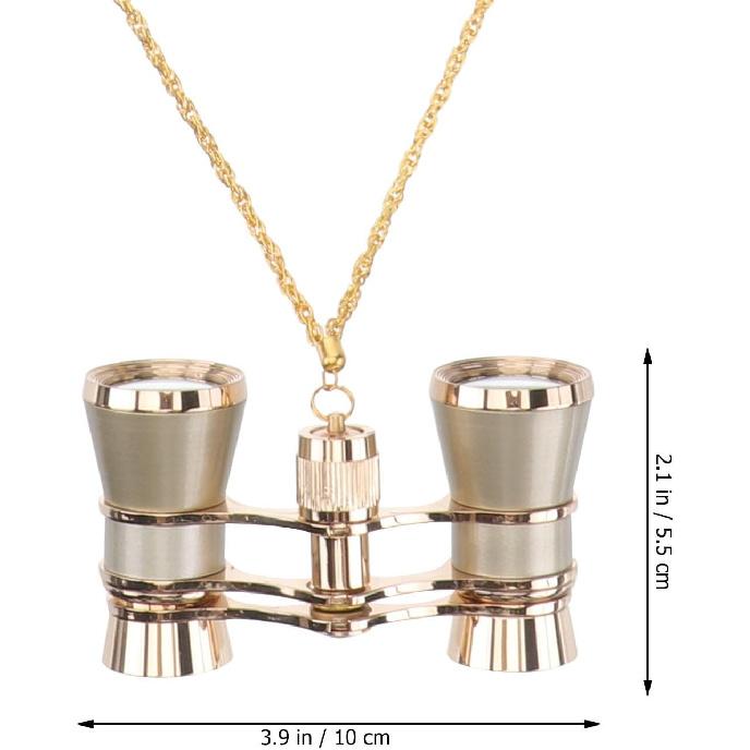 Opera Glasses Binoculars 3X25,Mini Binocular Compact Lightweight, Foldable BK7 Theater Glasses with Chain for Adults Kids Women In Musical Concert