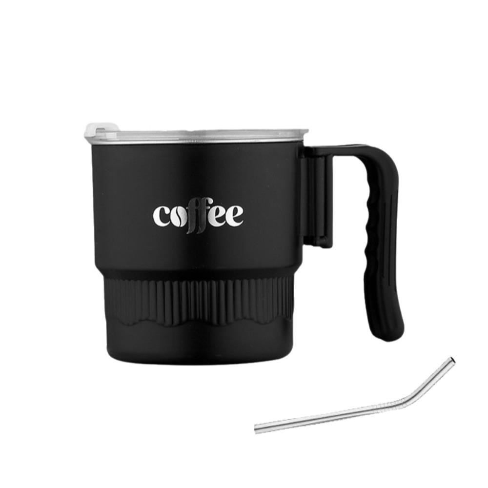 304 Stainless Steel Double Layer Coffee Mug Sealed Stainless Steel Coffee Mug Cold Water 280ml чёрный