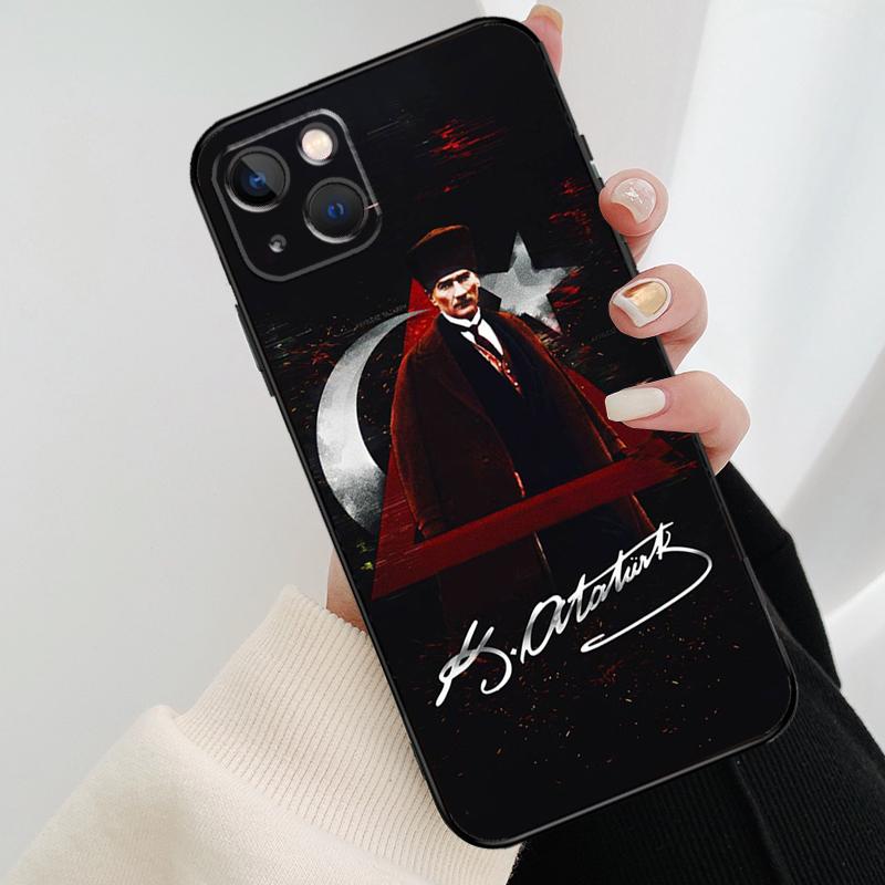 Turkey Mustafa Kemal Ataturk Phone Case For iPhone 17 Pro Max 16 15 14 11 12 13 Pro Max mini 15 16 Plus 16e 17 Air Cover
