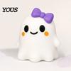 Halloween Party Supplies Bow Ghost Squeeze Toy, Stress Relief Cartoon Sensory Fidget Toy Soft Stretchy Favors for Adults Kids Tactile