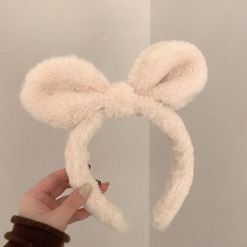 Roztomilý králík kreslený plyšový obličej ženy vlasy Rim Wash čelenka Lolita ručně vyrobená čelenka jehněčí uši zvířecí čelenka