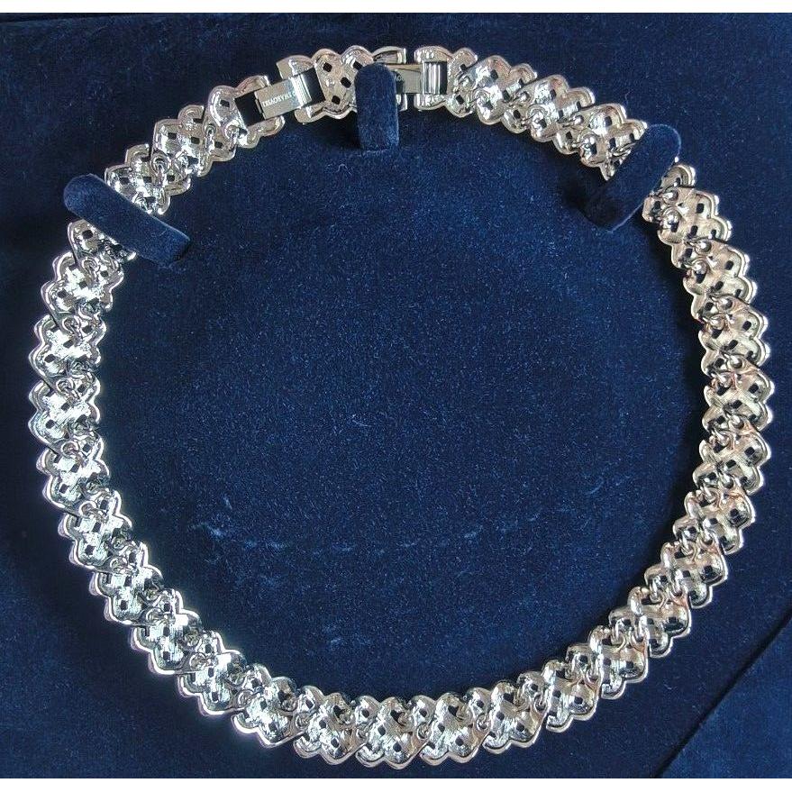 Used SWAROVSKI Swarovski Diamante Necklace Choker Braid