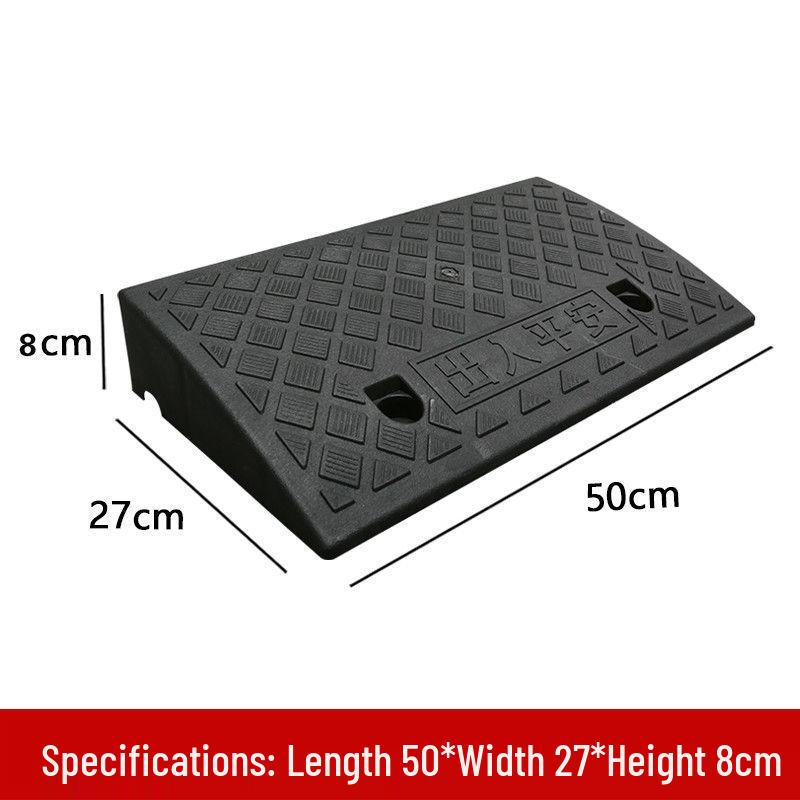 Plastic Ramp Pad: Car Uphill Climbing Slope Curb Threshold Speed Bump Step.