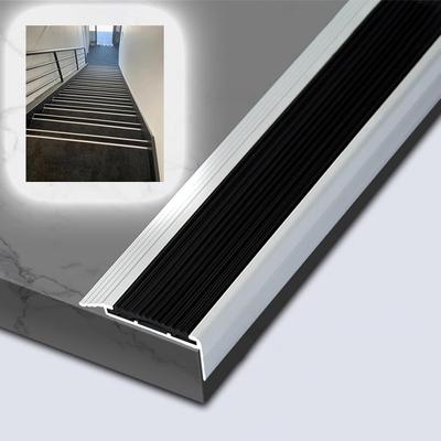 6PCS Aluminum Alloy Stair Edge Trims L-Shaped Non-Slip Metal Stair Nosing Stair Edge Protector Corner Brackets
