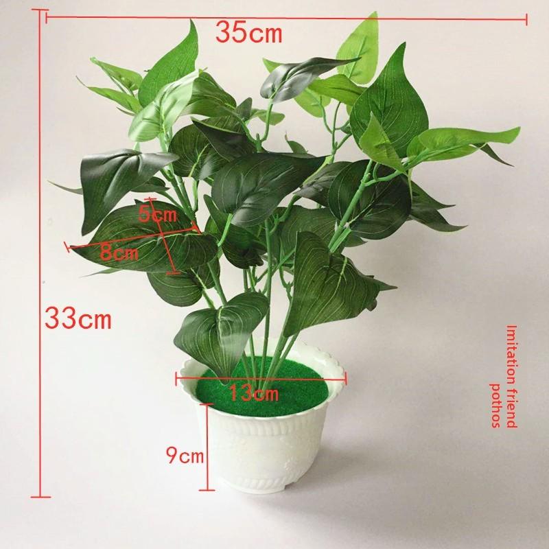 Pothos Evergreen Artificial Green Plant Pot With Realistic Foliage For Home Decor And Photography Props