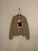 Korean Dongdaemun Cute Bear Pattern Loose Knit Sweater Coat for Women