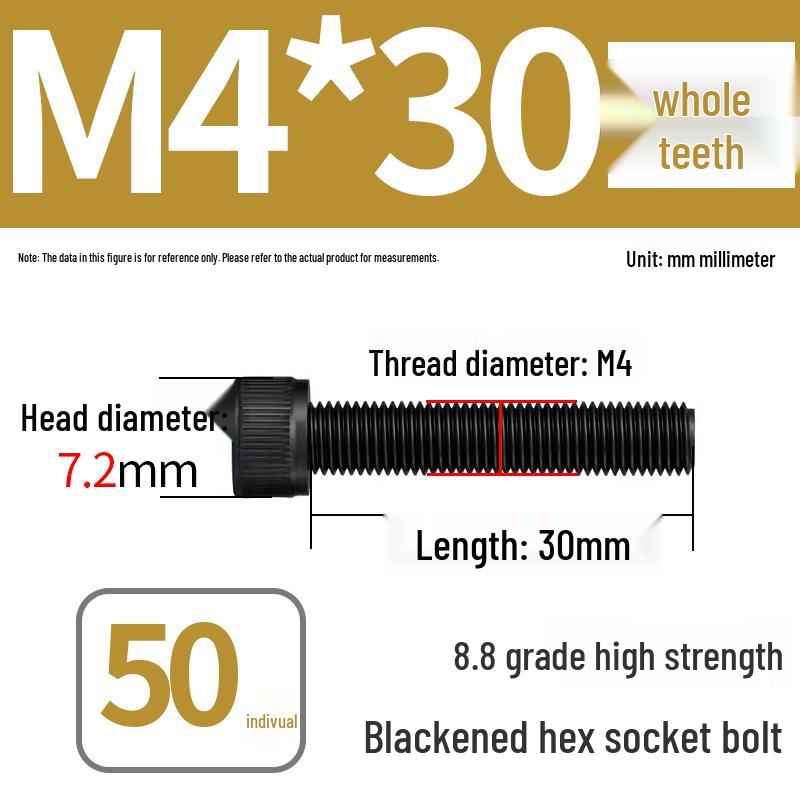 8.8 High-Strength Socket Head Cap Screw Bolt (M4-M20)